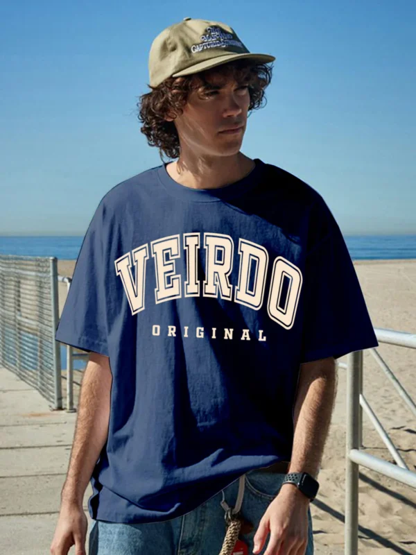 Veirdo Original Swanwhite Oversized Typography Brand Printed Tshirt - Image 4